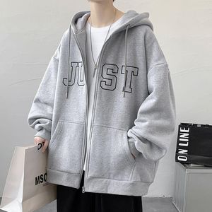 Hommes Hoodies 2023 Automne Lumière De Luxe Mode Hommes Cardigan Pull Lâche À Capuche Veste Boutique Vêtements Simple Style