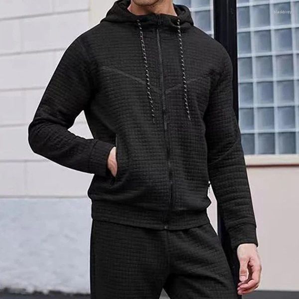 Sweat à capuche pour hommes, petit sweat-shirt à capuche à carreaux, vêtements de sport décontractés, tendance, confortable et respirant, automne 2023.