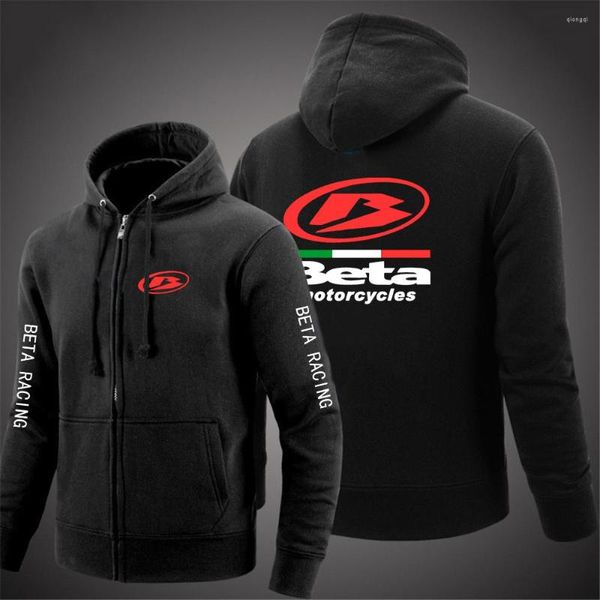 Sweats à capuche pour hommes 2023 Beta Racing Motocross moto couleur unie en plein air sweats à capuche vestes sport fermeture éclair manteaux hauts