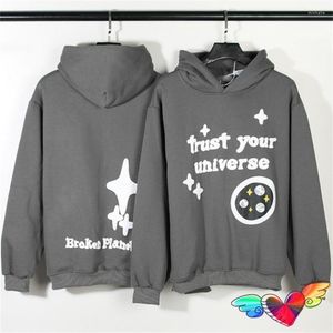 Sweats à capuche pour hommes 2023 Broken Planet Trust Your Universe Sweat à capuche pour hommes et femmes Star Fleece Sweatshirts Mousse Print Pulls