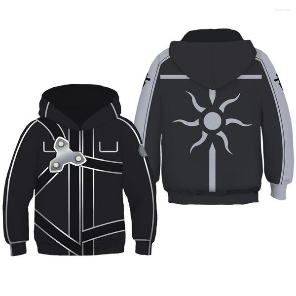 Sudaderas con capucha para hombre 2023 Sudadera con capucha para niños Sword Art Online Impresión 3D Sudadera informal con capucha Niño Niña Anime