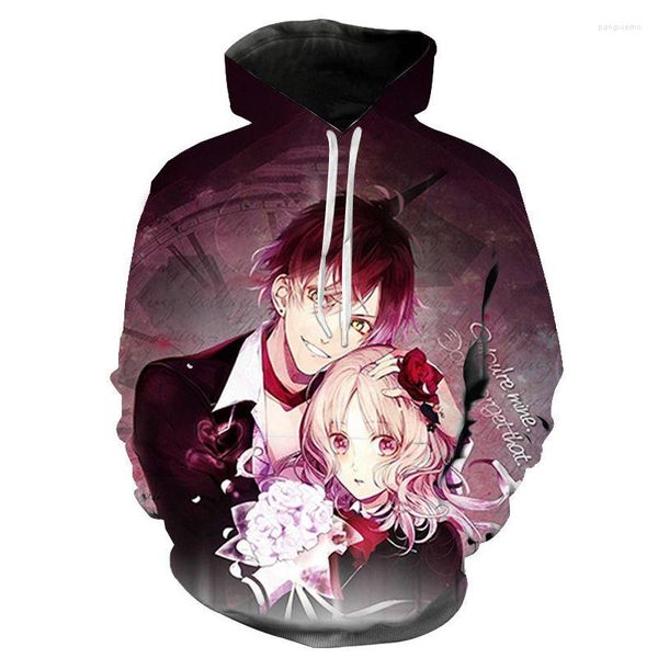 Sudaderas con capucha para hombre 2023 Diabolik Lovers Sakamaki Kanato Ayato Komori Yui Anime Sudaderas con estampado 3D para niños y niñas Sudadera con capucha