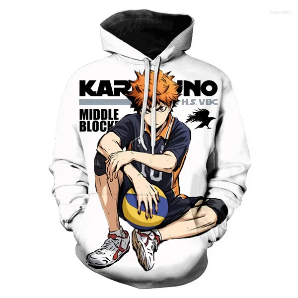 Sudaderas con capucha para hombre 2023 Est Anime Haikyuu Cosplay 3D impreso hombres Sudadera con capucha pulóver Hip Hop Harajuku sudadera Casual pulóveres P