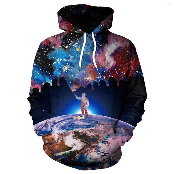 Herren Hoodies 2023 Explosive Money Starry Sky Digitaldruck Motion Products Langarm Hoodie Freizeitkleidung