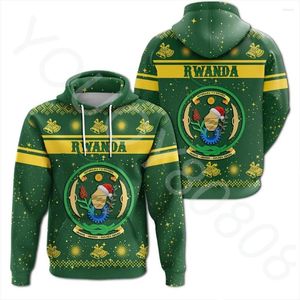 Sudaderas con capucha para hombre, Otoño Invierno 2023, Sudadera con capucha de Ruanda, suéter de Navidad, ropa africana, ropa deportiva Retro Harajuku con cremallera para hombre