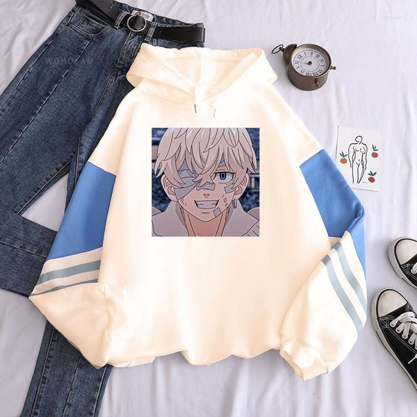 Sweats à capuche pour hommes 2023 Mode Anime Tokyo Revengers Patchwork Sweathsirts Femmes Harajuku Hurt Chifuyu Matsuno Manga Loose Casual Clothing