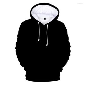 Sweats à capuche pour hommes 2023 mode automne vêtements 3D Monochrome sweat à capuche garçons filles rue à capuche enfants pur noir XXS-4XL