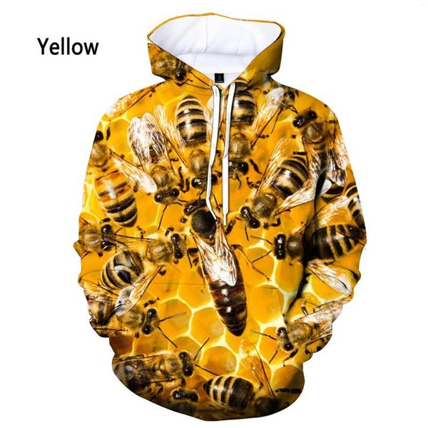 Sweats à capuche pour hommes 2023 mode nouveauté abeille hommes/femmes impression 3D sweat drôle Harajuku sweat à capuche surdimensionné