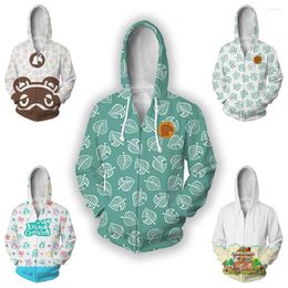 Heren Hoodies 2023 Game Animal Crossing Horizons Cosplay Hoodie Men and Women Anime Costume Sports 3D -printen