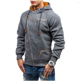 Sweats à capuche pour hommes 2023 à capuche décontracté vêtements de sport confortables personnalité fermeture éclair latérale Simple fleur flanelle chaud manteau haut