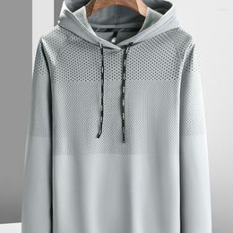 Sudaderas con capucha para hombre 2023 Sudadera con capucha Ropa deportiva Sudadera con capucha de manga larga reflectante Jersey Top gris