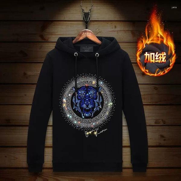 Hoodies masculins 2023 hommes à sweat à sweat tigre Tiger Streetwear Pullover Belt Hooded Mens Vêtements d'hiver Sweat Capuche Homme