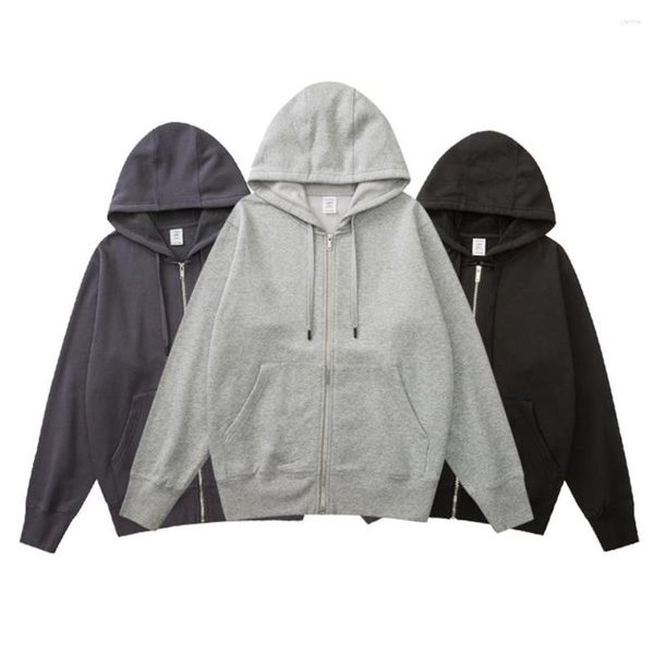 Sudaderas con capucha para hombres 2023 Hombres Primavera Otoño Cremallera Sudadera con capucha Hombre Deportes Cardigan Pareja Abrigo Polar Fleece Mantener Caliente Negro Gris Sudadera de gran tamaño