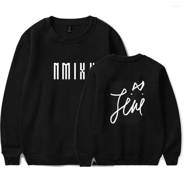 NMIXX – sweat-shirt à capuche pour hommes, Signature Kpop, col rond, col rond, pull à la mode, manches longues, Logo Cool, Streetwear, 2023