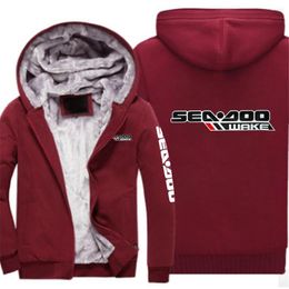 Hommes Hoodies 2023 Sea Doo Seadoo Moto HipHop Streetwear Hipster Épaissir À Capuche Chaud Punk Vestes Polaire Manteaux D'hiver Sport MC Tracksui