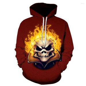 Heren Hoodies 2023 Skull Art 3d Full Print Pullover Men/Women Harajuku Hoodie Unisex Casual Red Flame Streetwear Sweatshirt Factory Outlet