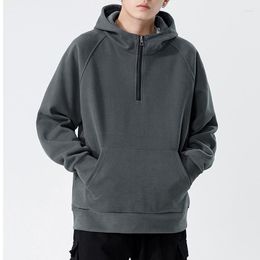 Heren Hoodies 2023 Spring en herfstheren Casual Fleece Coats Fashion Black blanke mannelijke sweatshirts