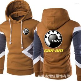 Heren Hoodies 2023 Lente Herfst Mode Mannen Sweatshirts BRP Can-Am Motors Logo Patchwork Casual Katoenen Kleding