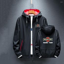 Heren Hoodies 2023 Lente Herfst Martini Racing Gedrukt Windjack Heren Zomer Street Hoodie Zip Light Casual Jas