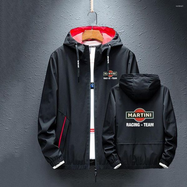 Sudaderas con capucha para hombre 2023 primavera otoño Martini Racing chaqueta cortavientos estampada para hombre verano calle Sudadera con cremallera abrigo informal ligero