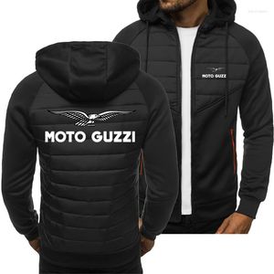 Hoodies masculins 2023 Spring Autumn Moto Guzzi Guzzi Fashion Sport Sweatshirts Casual Swearts Cardigan Veste à manches longues