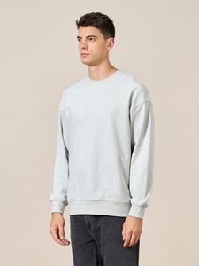 Hommes sweats à capuche 2023 printemps hommes décontracté minimaliste sweats surdimensionné col rond basique garde-robe grande taille pull Streetwear quotidien