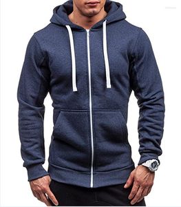 Heren Hoodies 2023 Sweatshirts Zipper Hoodied Men Sweatshirt herfst Slim Fit solide hoody voor mannelijke sportkleding