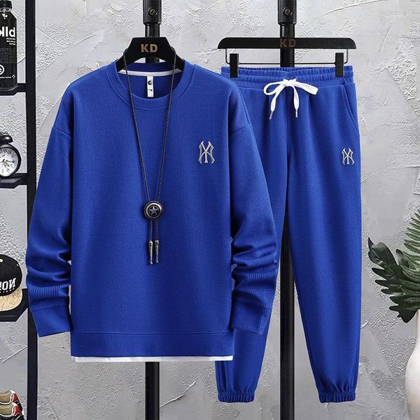 Sweats à capuche pour hommes 2023 Tiktok Live Fashion Brand Sports et loisirs Suit Waffle Sweater Pants Ensemble deux pièces