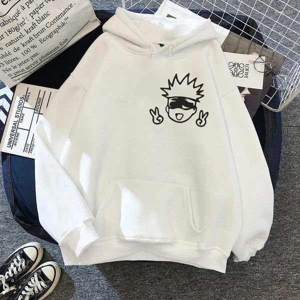 Sweats à capuche pour hommes 2024 Anime Jujutsu Kaisen Hommes Yuji Itadori Sweat-shirts de dessin animé Kawaii Gojo Satoru Graphique Streetwear Mâle Y2k Vêtements