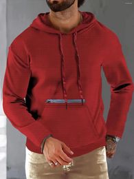 Hoodies masculins 2024 Cross-Border and Women's Waffle Fabric Zipper décoré Spring Streetwear Top