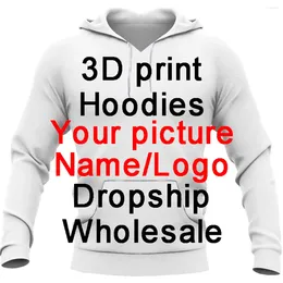 Heren Hoodies 2024 Est Mode Dames/mannen Diy Custom Design Gedrukt Hoodie Paar Hip Hop Sweatshirt Top