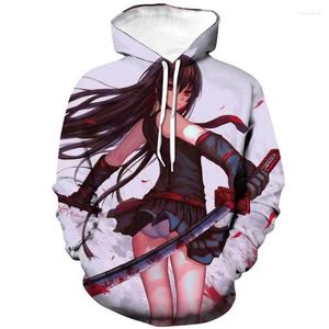 Herenhoodies 2024 Mode Anime Stijl Akame Ga Kill! 3D-printen unisex herfst trendy sweatshirt met capuchon hiphop pullover hoodie