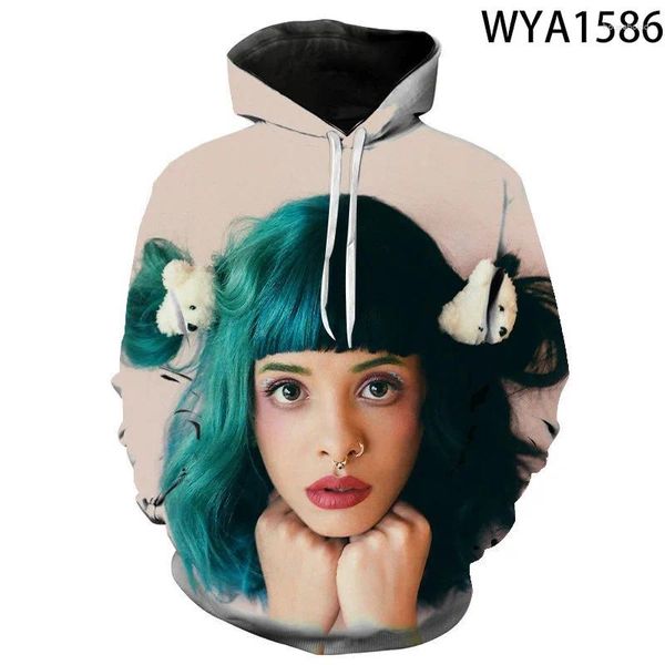 Sweats à capuche pour hommes 2024 Chanteuse de mode Melanie Martinez 3D Imprimé Hommes Femmes Sweat-shirt à la mode Pull Casual Streetwear Plus Taille Manteau