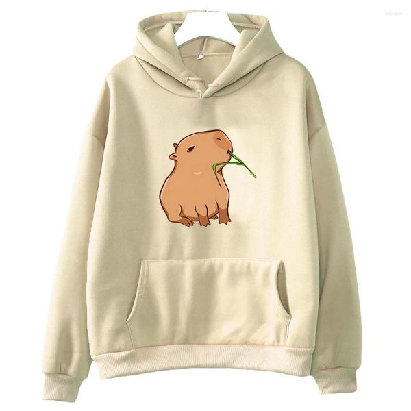 Sweat à capuche masculine 2024 Funny Capybara Print Hoodie Femmes / hommes Kawaii Cartoon Tops Sweat pour filles Unisexe Fashion HARAJUKU HOODED