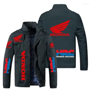 Sudaderas con capucha para hombre 2024 chaqueta de motocicleta para hombre Honda Red Wing HRC Logo impreso rompevientos moda Bomber ropa abrigo