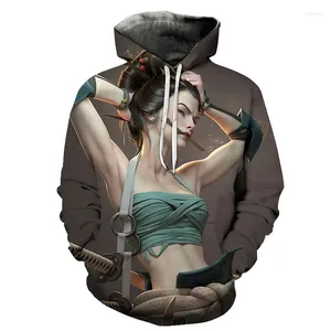 Sweats à capuche pour hommes 2024 Crâne Overlord Vêtements Anime 3D Sexy Albedo Sweat Streetwear Fantaisie Aventure Roman Hommes Femmes