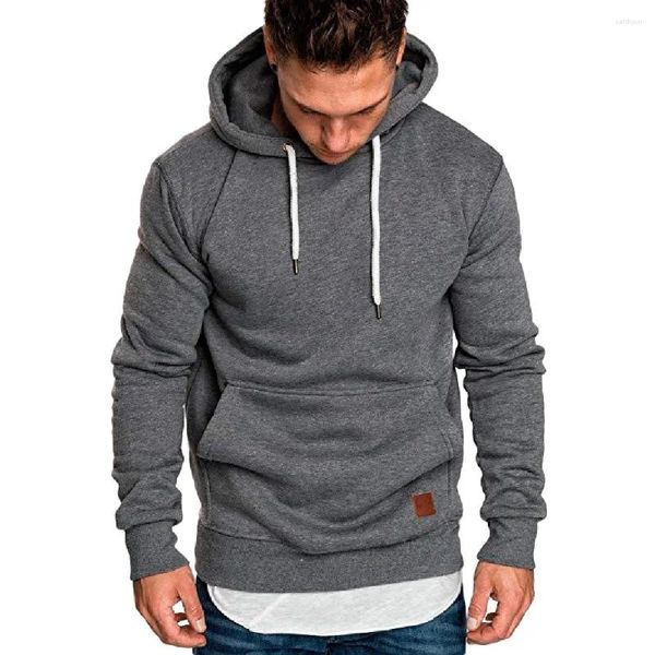 Sweat-shirt masculin 2024 Sweat-shirt Brand Male à manches longues masculines Sweat à capuche solide à grande taille Poleron Hombre