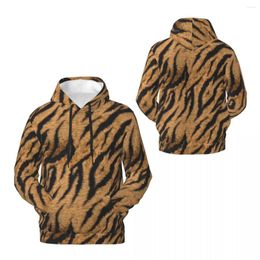 Sweats à capuche pour hommes 2024 Tiger Animal Fourrure 3D Sweat à capuche en polyester chaud avec poche super doux hommes femmes sweat-shirt unisexe pull