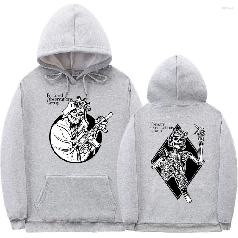 Men's Hoodies 2024 Vintage Gbrs Forward Observations Group Hoodie Punk Horror Skull Mens Clothes Men Women Fashion Hip Hop Sweats