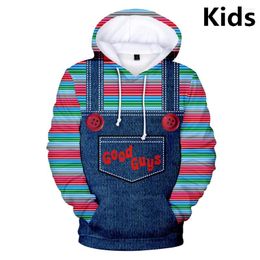 Mannen Hoodies 3 Tot 14 Jaar Kinderen De Evil Good Guys Speelgoed Jongens Meisjes Hoodie Sweatshirt Halloween Chucky Jas kinderkleding