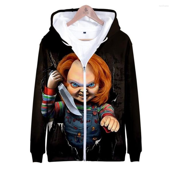 Sudaderas con capucha para hombre de 3 a 14 años, disfraz de Cosplay de The Evil Good Guys, sudadera para niños y niñas, chaqueta Chucky de Halloween, ropa para niños