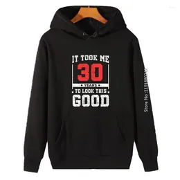 Heren Hoodies 30e verjaardag 30 jaar dertigste dertig ouderwetse mode in sweatshirts dikke trui hoodie winterkleding