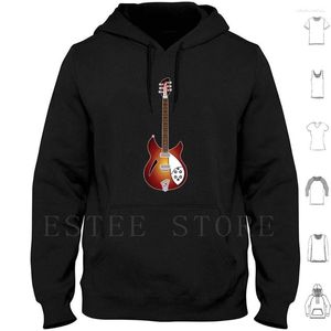 Sudaderas con capucha para hombre 330 Guitarra de manga larga Clavijero Tuning String Music Neck Country Indie Alternative Harrison Aquire Waters