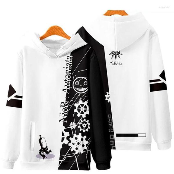 Sudaderas con capucha para hombre 3D Anime NieR: Automata Cosplay disfraz niños niñas Sudadera con capucha mujeres hombres Casual sudaderas con capucha