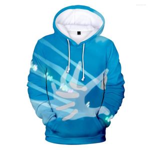 Heren Hoodies 3D Anime Ride Your Wave Boys/Girls Ocean Hoodie Persoonlijkheid Hip Hop Kinderen Kinderen Lange Mouw White Outswear