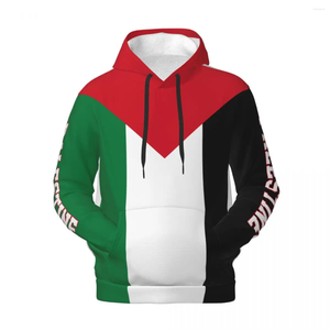 Sweats à capuche pour hommes 3D Sweat à capuche décontracté Palestine Drapeau Emblème Palestinien Polyester Unisexe Hommes Femmes Harajuku Polaire Sweat Pull