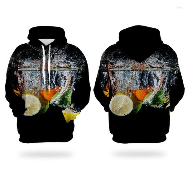 Sudaderas con capucha para hombre, ropa divertida en 3D de WHOSONG, frutas atractivas, fresa, hermosa en colores, ropa para niñas, ropa para padres e hijos