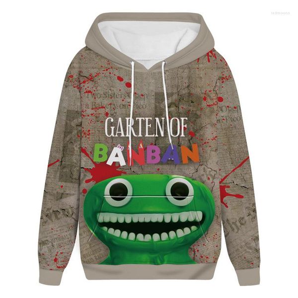 Hoodies masculins 3d jeu Garten des femmes banbaines