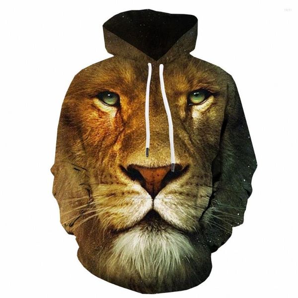 Sweats à capuche pour hommes 3d Lion Hoodie Hommes Animal Imprimé Galaxy Sweat Harajuku À Capuche Casual Hommes Vêtements Hip Hop
