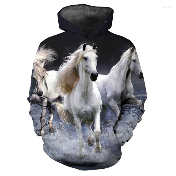 Sudaderas con capucha para hombre con estampado 3d de animales Rrun Quickly Horse, sudaderas con capucha para niños y niñas, abrigo con capucha de manga larga a la moda para niños